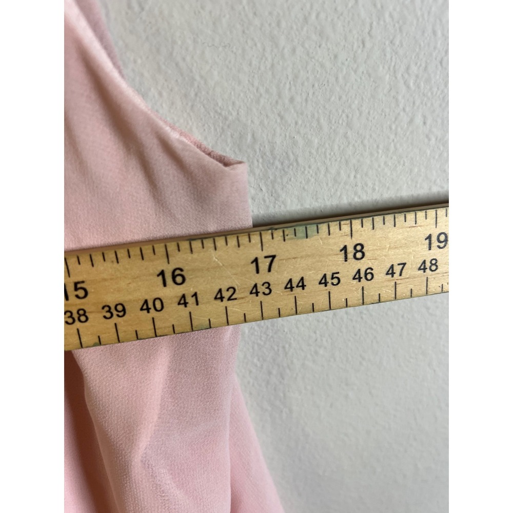 Calvin Klein Womens Blouse Layered Hem Pink Medium - Picture 5 of 6